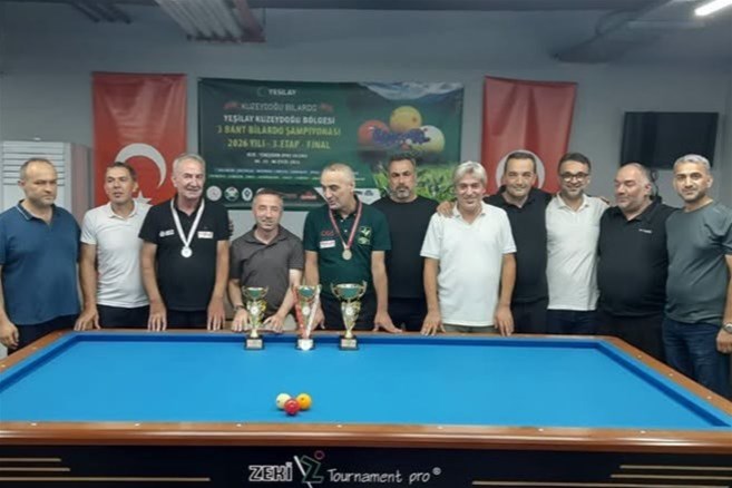 RİZE’DE BİLARDO HEYECANI SONA ERDİ
