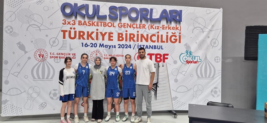 Rize Çay MTAL Okulu Genç A 3x3 Basketbol Takımı, Türkiye Üçüncüsü Oldu