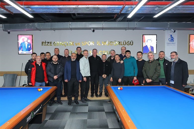 Rize’de 3 Bant Bilardo Bölge Şampiyonası Gerçekleştirildi